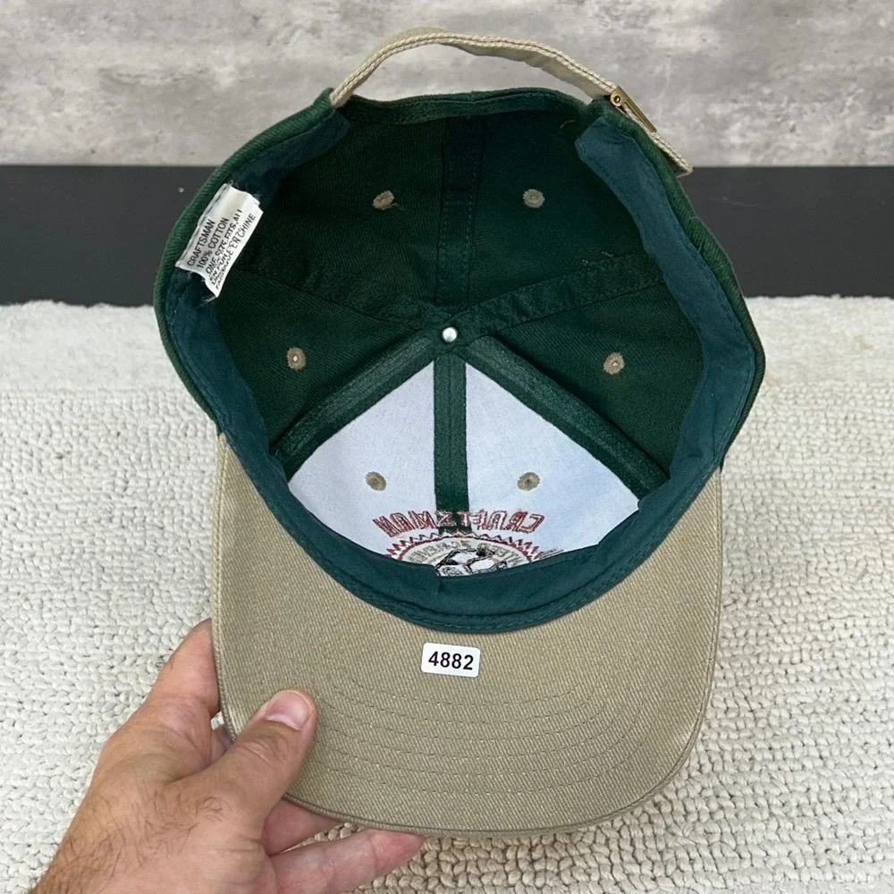 Vintage Craftsman Tools Strap Back Hat OSFA Embroidered Workwear Two Tone Dad